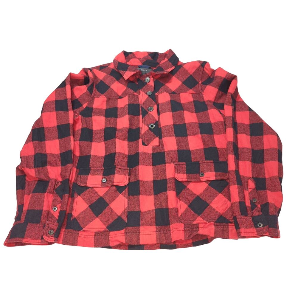J. Crew, Xl, Long Sleeve‎ Blouse, Plaid, Pockets